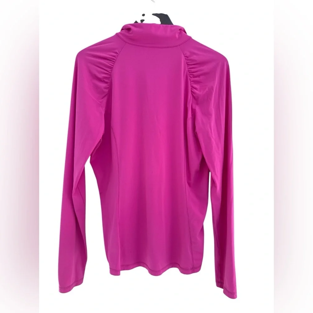 Lilly Pulitzer Hot Pink Quarter-Zip Long Sleeve Top - Picture 6 of 7